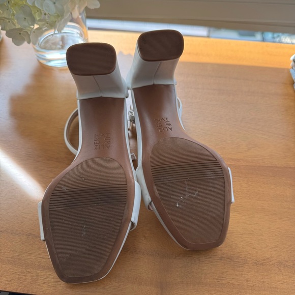 Naturalizer Joy Ankle Strap Sandal- Pearl White Satin - Picture 4 of 10